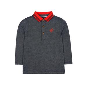 Foto Produk Mothercare navy and orange polo t-shirt - GREY, 24-36 months dari Mothercare Official Shop