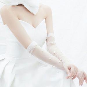 BLA Simple Wedding Dress Gloves Bride 