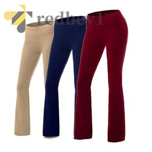 Bell Bottom Elastis Casual Warna Polos 