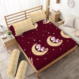 Foto Produk Sprei Unicorn Kintakun D'luxe Microfiber Merah (5in1) 20 cm - 160 x 200 dari Kintakun Sprei Bedcover