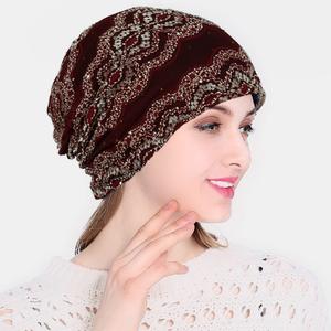 Lace Beanie Hat Kemoterapi Cap syal 