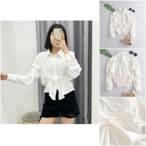 Foto Produk EGHHA White Irregular Blouse / Blouse Putih Polos dari XineShop