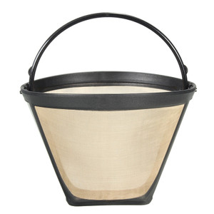 Foto Produk Permanent Reusable #4 Cone Shape Coffee Filter Mesh Basket Gold Tone dari Interest Shop