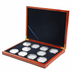 Foto Produk Rectangle Oak Coin Storage Case 10 Coins Organizer Holder NGC PCGS dari Interest Shop