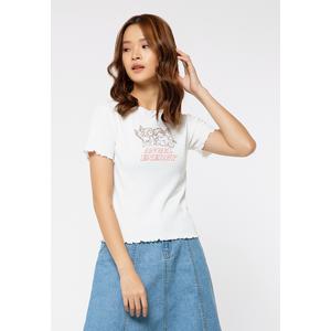 Foto Produk Colorbox Rib Crop Printed T-Shirt I:Tskkey120G017 Off White - Off White, S dari Colorbox Indonesia