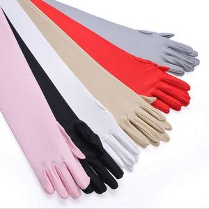 Jual Women Fashion Long Gloves Satin 