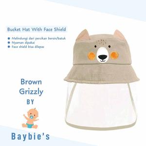 Foto Produk Baybie's Topi Bucket Face Shield Baby / Topi Motif Brown Grizzly dari Panda & Kuma