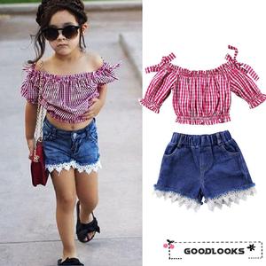 Jual HGL♪Toddler Kids Girls Plaid Off 