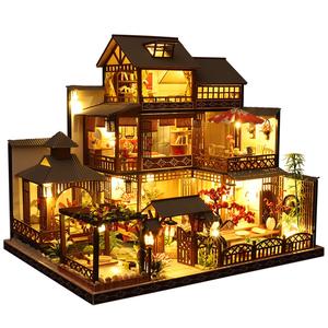 Foto Produk Garansi. Wooden DIY Japanese Villa Doll House Miniature Kits Handma dari Rumah Cantik Hilwa