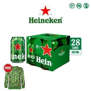 Foto Produk Heineken Beer 320ml Can 28 Packs + FREE Heineken Jumper Festive dari Drink Corner Bekasi