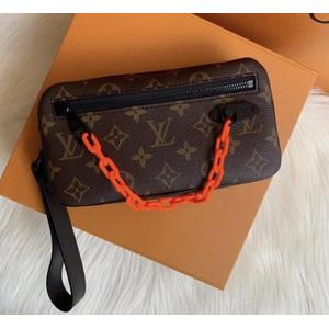 Louis Vuitton Clutch Bag Pochette Volga Virgil Abloh Monogram Brown jc1i04