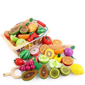Foto Produk Fruit Basket Square Mainan buah keranjang mainan kayu edukasi dari mainan anak | cuddlez