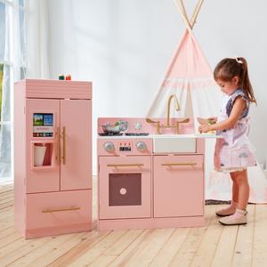 Foto Produk Little Chef Chelsea Kitchen Pink Mainan kayu play pretend teamson dari mainan anak | cuddlez
