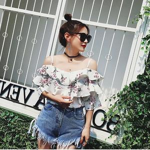 Denim Shorts Casual Bandage 