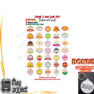 Jual cetak stiker/sticker label vinyl transparan a3+ murah Keren | kece ...
