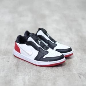 Jual Jual SEPATU NIKE AIR JORDAN LOW SLIP ON BLACK WHITE RED