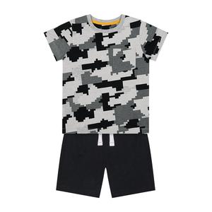 Foto Produk pixelated t-shirt and shorts set VG299 - Darks Multi, 18-24 months dari Mothercare Official Shop