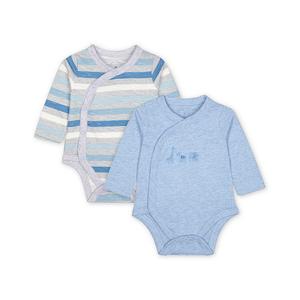 Foto Produk my first blue bodysuits - 2 pack VA060 - Blue, 9-12 months dari Mothercare ELC Official
