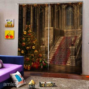 christmas living room curtains