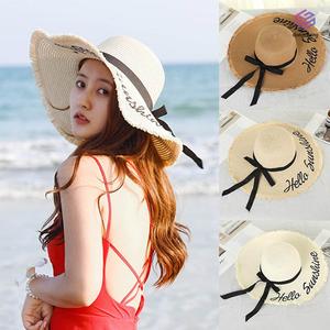 Jual Weave Sun Hats Straw Hat Black 