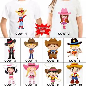 Kaos Cowboy Koboi Anak Dewasa Custom 