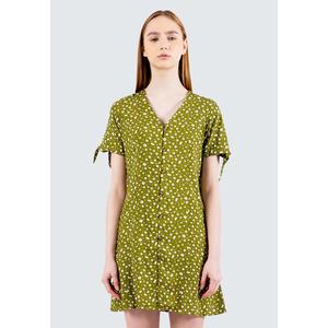 Foto Produk Colorbox Floral V-Neck Short Dress I:Diwkey120E037 Olive - Olive, XS dari Colorbox Indonesia
