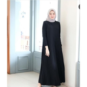 Foto Produk HOT Baju Havana Dress Hitam /Grosir Baju Muslim Gamis Long Maxi Dress dari stanvict