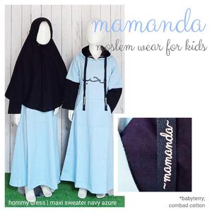 Foto Produk Gamis Anak Maxi Swtr Navy Azure Hommy Dress by Mamanda dari kedai berkah