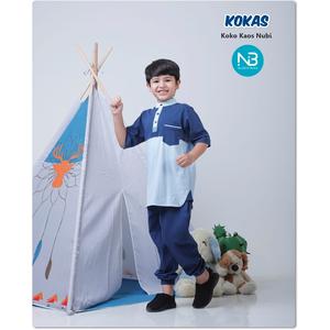 Foto Produk Kokas - Setelan Koko Kaos Anak by NuBintang - Navy, Size L dari kedai berkah