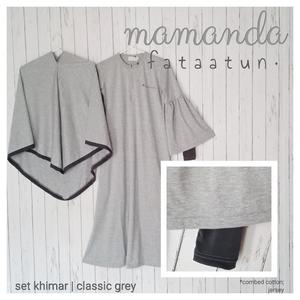 Foto Produk Gamis Remaja/Dewasa Classic Grey by Mamanda dari kedai berkah
