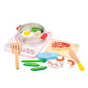 Foto Produk Induction Cooker set mainan kompor kayu anak playpretend edukasi dari mainan anak | cuddlez