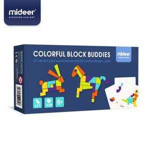 Foto Produk Mideer Colorful Block Buddies mainan puzzle anak montessori dari mainan anak | cuddlez