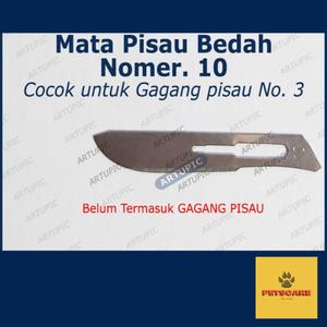 Gambar DISKON Mata Pisau Bedah Nomer 10 Surgical Blade Bisturi Scalpel Bedah dari loveliespet Kota Bekasi Tokopedia