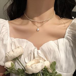 Jual Jewelry Double Layer Chain Pearl 