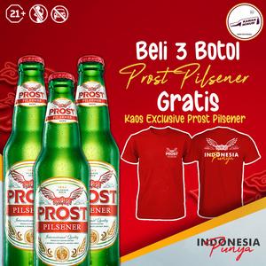 Foto Produk Beli 3 Prost Pilsener 330mL FREE T-Shirt dari kawan minum