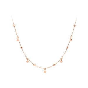 Jual Round Pendants Bead Chain Necklace 