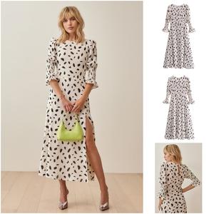 Jual 63560 White Black Pattern Dress 
