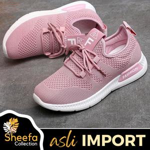 soft pink sneakers