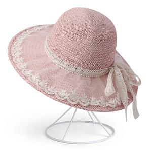 Jual Women Foldable Lace Bow Sunscreen 