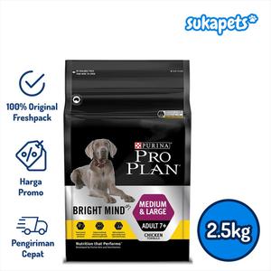 Gambar Pro Plan Dog Adult 7+ Medium & Large Bright Mind Chicken Senior 2.5kg dari sukapets Jakarta Pusat Tokopedia