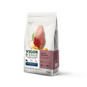 Gambar vigor & sage 2 kg puppy large breed goji berry well-being dari F.J. Pet Shop Jakarta Timur Tokopedia