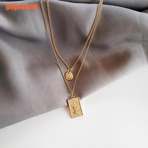 Vintage Carved Coin Necklace For Women 