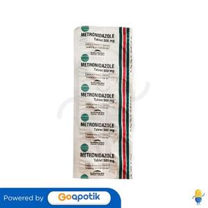 Gambar METRONIDAZOLE KIMIA FARMA 500 MG STRIP 10 TABLET dari apotek taman kedoya Jakarta Barat Tokopedia