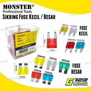 Gambar Sekring Sikring Tancap Fuse Kecil Besar Mobil 10A 15A 20A 25A 30A - Kecil 10A, Tanpa Bubble dari Glodok123 Jakarta Barat Tokopedia