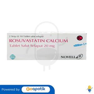 Gambar ROSUVASTATIN CALCIUM NOVELL 20 MG BOX 20 TABLET dari Apotek Golden Star JKT Jakarta Barat Tokopedia