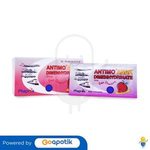 Gambar ANTIMO ANAK RASA STRAWBERRY 5 ML SIRUP BOX 10 SACHET dari Apotek Setra Farma PWK Kab. Purwakarta Tokopedia