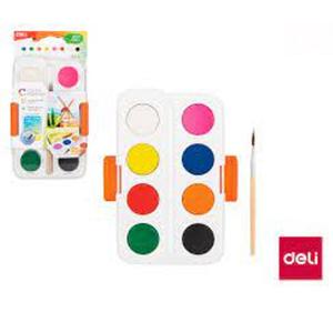 Gambar Deli Watercolor Paint / Cat Air Padat 8 Warna EC10-8 dari ACC ANDI Jakarta Utara Tokopedia