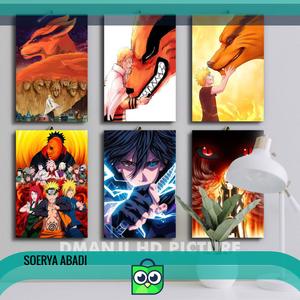 Jual HIASAN DINDING ANIME NARUTO / KURAMA NARUTO / POSTER KAYU ANIME