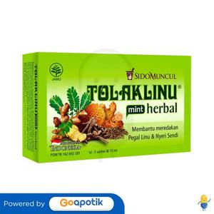 Gambar TOLAK LINU MINT BOX 5 SACHET dari Apotek 5 Akordion Kota Malang Tokopedia