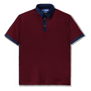 Gambar Kemeja Polo Tenue de Attire - Waffle Polo Maroon Navy dari TenuedeAttire Jakarta Utara Tokopedia